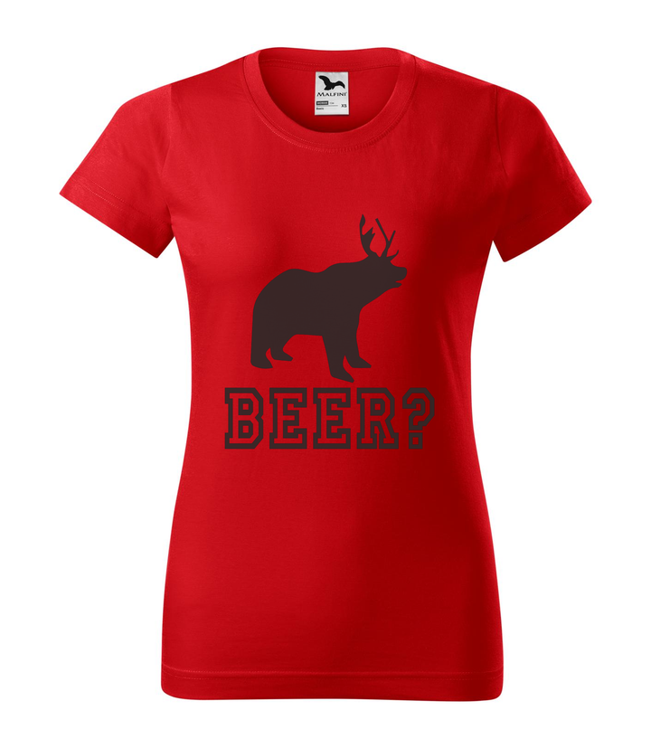 Beer, Deer, Bear? - Női póló piros