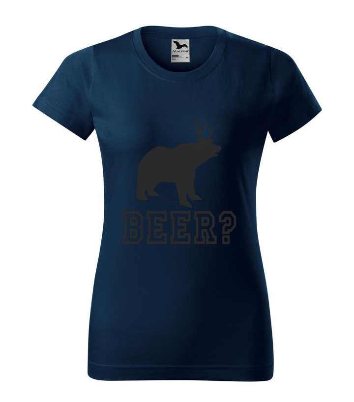 Beer, Deer, Bear? - Női póló tengerészkék