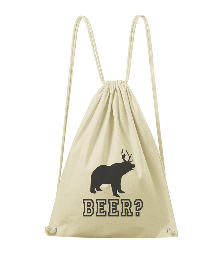 Beer, Deer, Bear? - Pamut hátizsák natúr