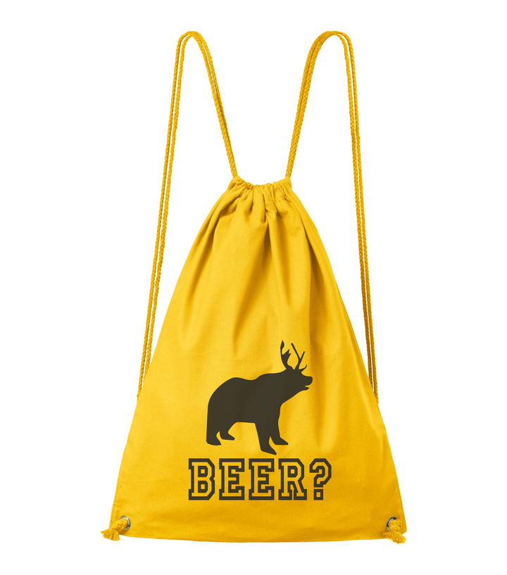 Beer, Deer, Bear? - Pamut hátizsák sárga