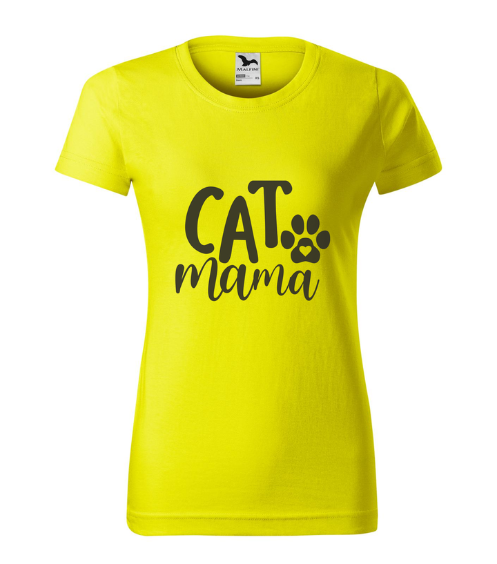 Cat mama - Női póló citrom