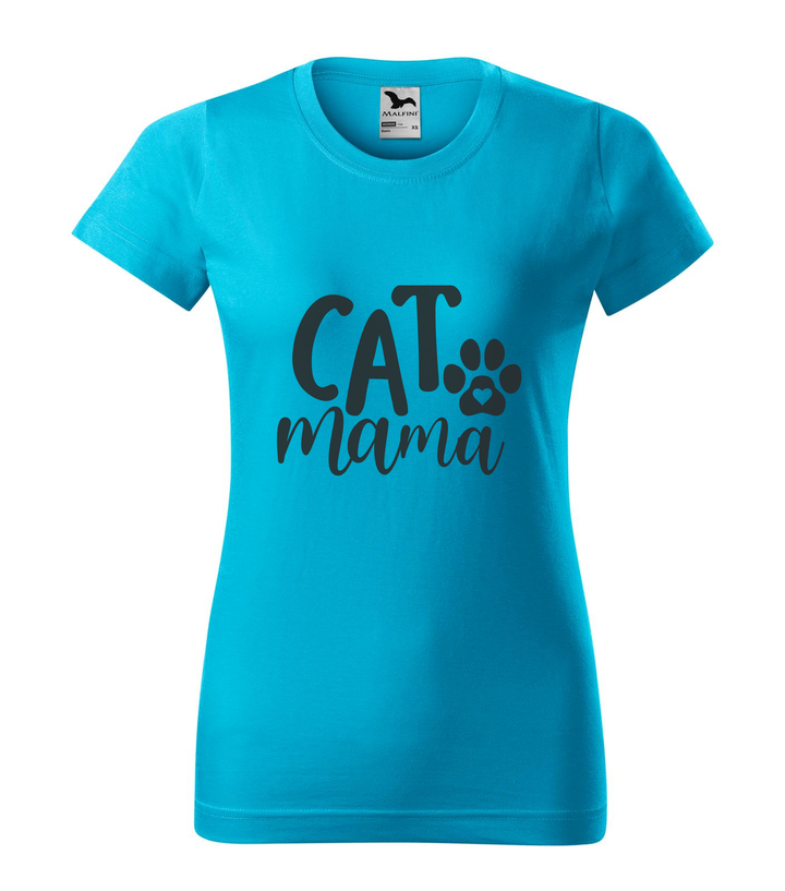 Cat mama - Női póló türkiz