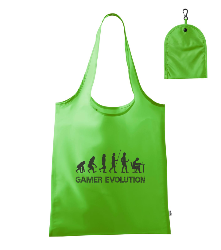 Gamer evolution - Bevásárló táska almazöld