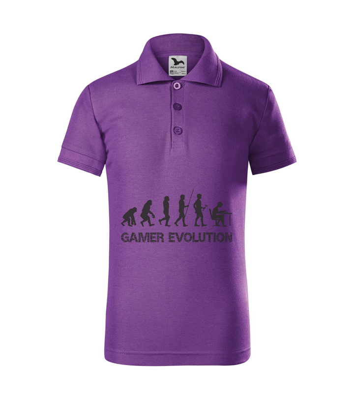 Gamer evolution - Galléros gyerek póló lila