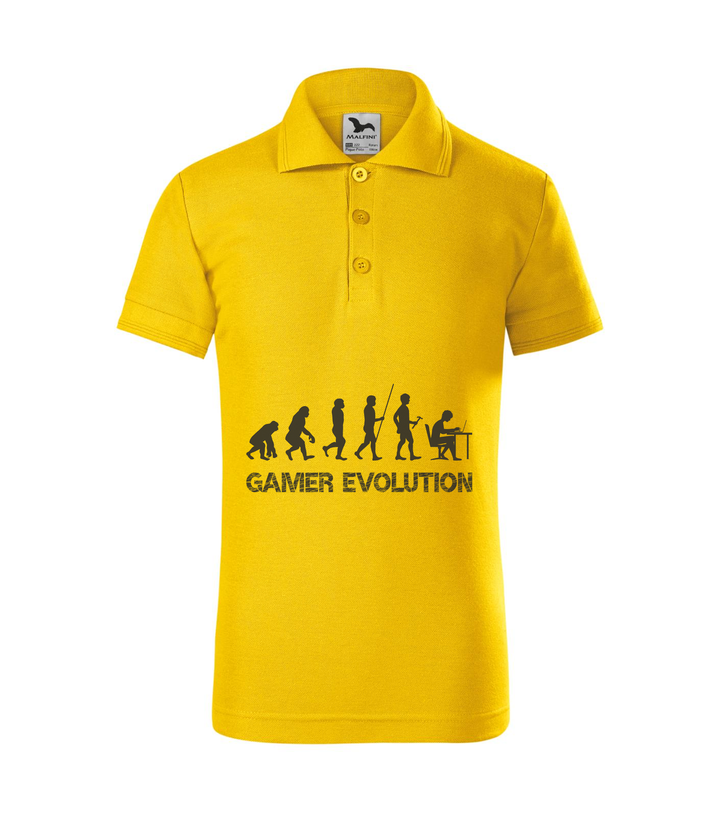 Gamer evolution - Galléros gyerek póló sárga