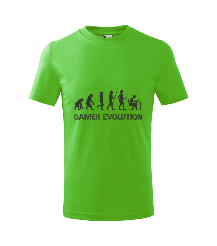 Gamer evolution - Gyerek póló almazöld