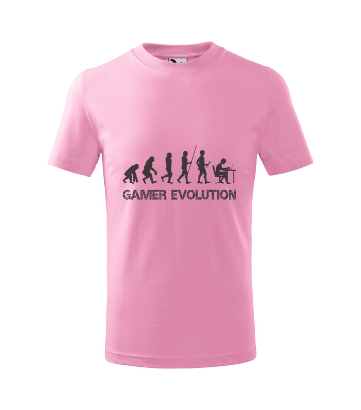 Gamer evolution - Gyerek póló rózsaszín