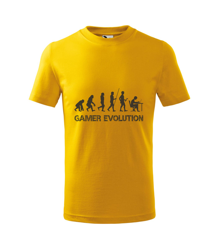 Gamer evolution - Gyerek póló sárga