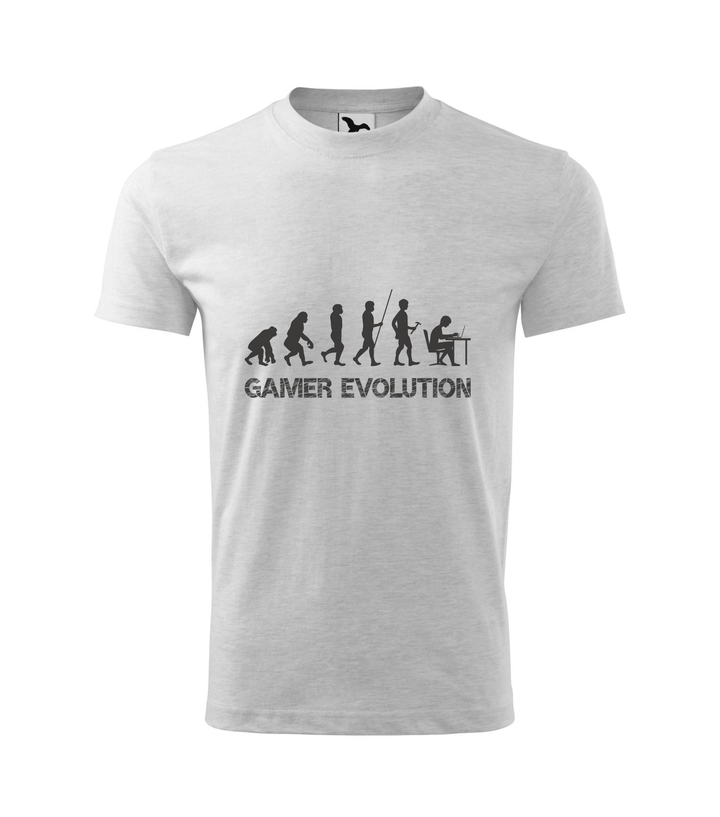 Gamer evolution - Gyerek póló világosszürke